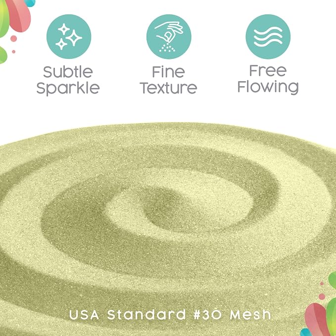 Sandsational Sparkle Blonde Unity Sand, 1 LB (16 oz), Colored Sand for Weddings, Vase Filler, Home Décor, Craft Sand, Aquarium Sand, and More