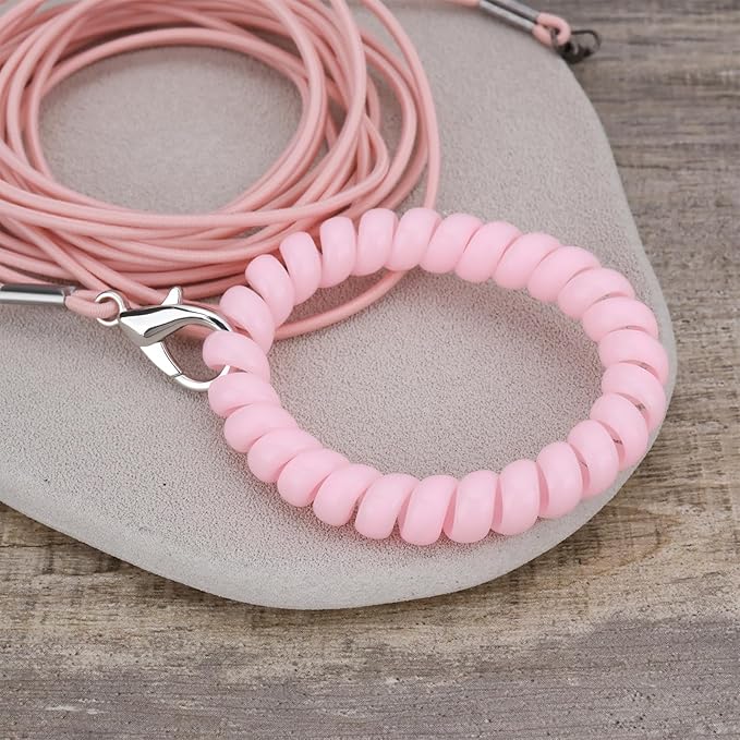 Bird Harness Flying Training Rope 3M for Parrots Pigeons and Budgerigars with 4# Ring (Pink)
