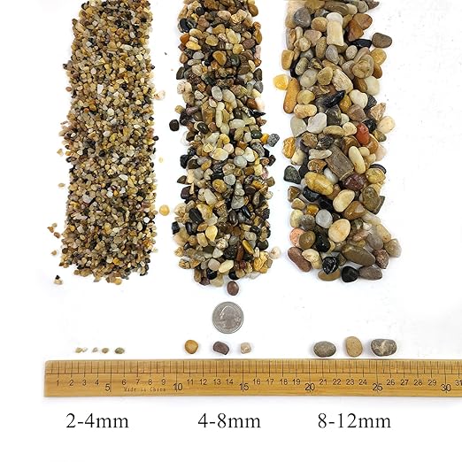 10LB Decorative River Rocks Gravel -2/5/'' Mixed Color Gravel for Vase Filling, Flower Pot Paving. Gravel for Garden Decoration,Landscaping,Aquarium Aquascape Gravel, Fish Tanks Gravel.