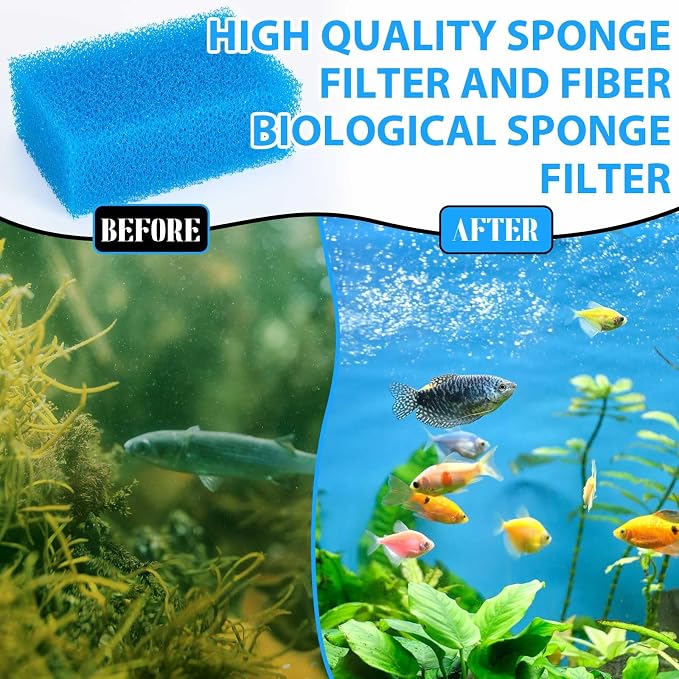 Threlaco 6 Pack Foam Filters Compatible with AquaClear 70 Power Filter, Aquarium Foam Insert, Replacement Sponge Pads for Use in Freshwater & Saltwater Aquarium