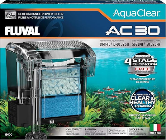 AquaClear 30 Power Filter, Fish Tank Filter for 10- to 30-Gallon Aquariums