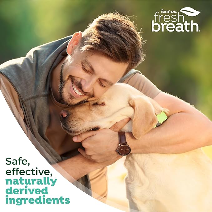 TropiClean Fresh Breath TripleFlex Toothbrush for Large Dogs | Use Toothpaste or Gel | 360-Degree Toothbrush | Complete Dental Care