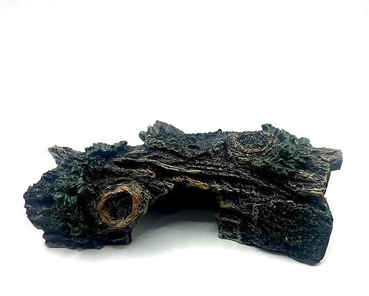 Aquarium Decorations Resin Hollow Tree Trunk Ornament, Fish Hideout for Aquarium, Bettas House Cave Wood House Decor for Fish Tank