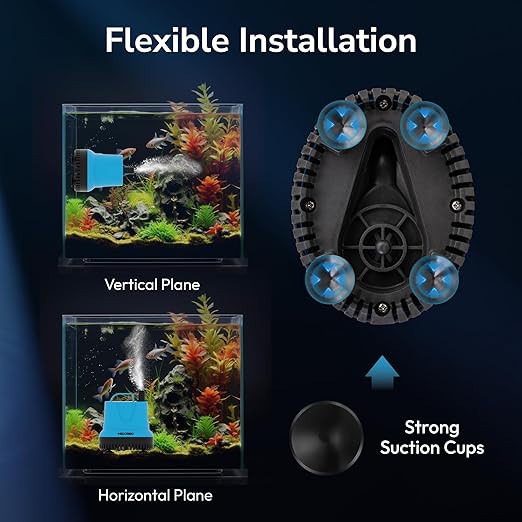 Hexago 580GPH Submersible Water Pump, 60W High Flow Fountain Pump with 9FT Max Lift, Quiet Small Sump Pump for Pond, Aquarium, Hydroponics, Waterfall, Fish Tank