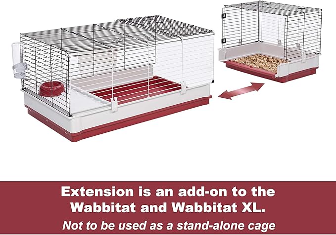 MidWest Homes for Pets Rabbit Cage Wire Extension | Extension Fits Midwest Models 158 & 158XL, 158WEX, Maroon/White (Wire Extension Only)