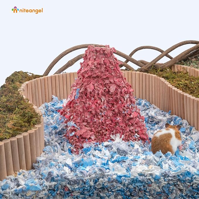Niteangel Hamster Climbing Ladder Wooden Suspension Bridge for Guinea Pigs Rats Hedgehog Gerbils Mouse Sugar Glider and Other Small Animals (Large)