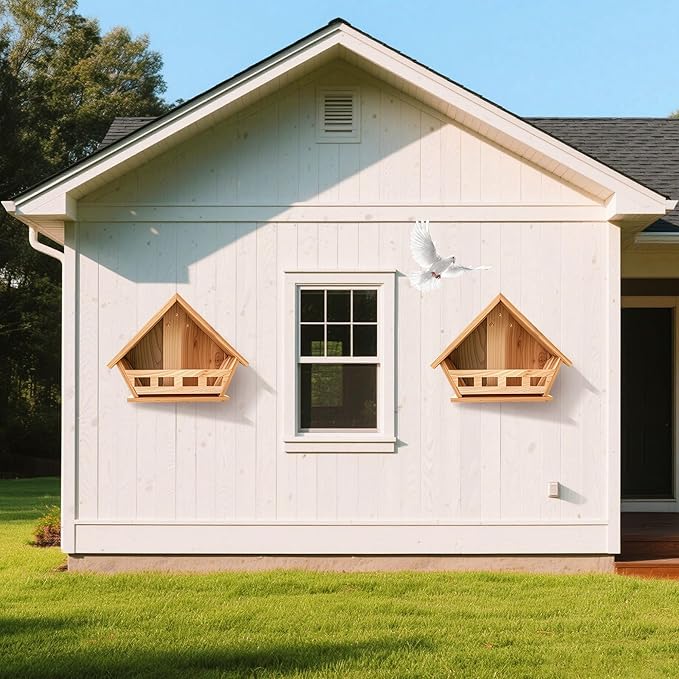 SWANGSA Cedar Mourning Dove Nesting Box, Birdhouses for Outdoor Doves and Other Small Birds