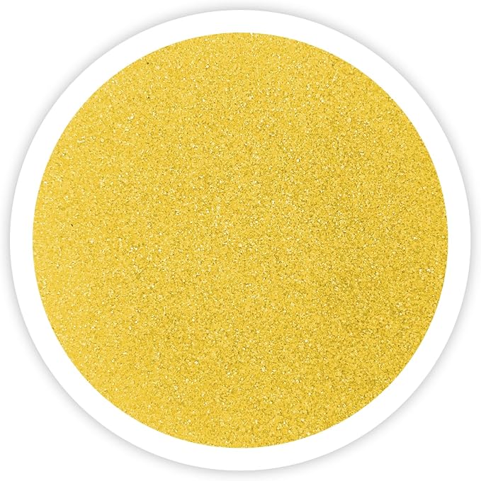 Sunflower Unity Sand -1.5 LB (22 oz), Warm Yellow Colored Sand for Weddings, Vase Filler, Home Decor, Crafts, Terrariums, and More