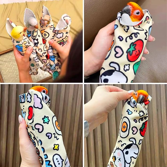 Bird Nail Clippers,Parrot Grooming wrap,2in1 for Safe Nail Trimming – Fits Cockatiel, Parakeet, Lovebird, Budgie, Anti-Scratch Anti-Escape Multifunctional Pet Tool