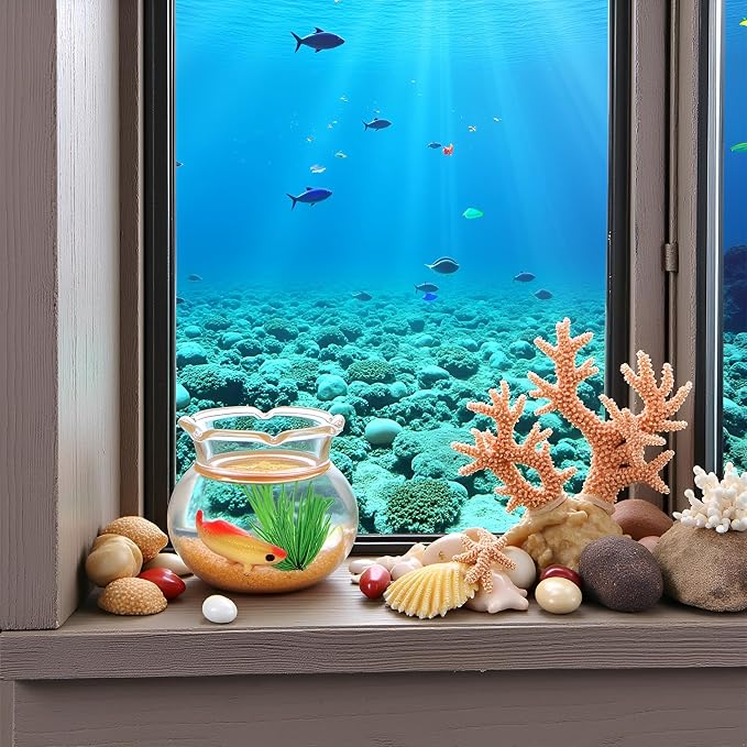 2Pcs 1/12 Scale Accessories Dollhouses Fish Tank，1: 12 Scale Miniature Fish Bowl Miniature Dollhouse Accessories for Garden Scene Decor Desktop Ornaments，Dollhouse Decor，Dollhouse Accessories