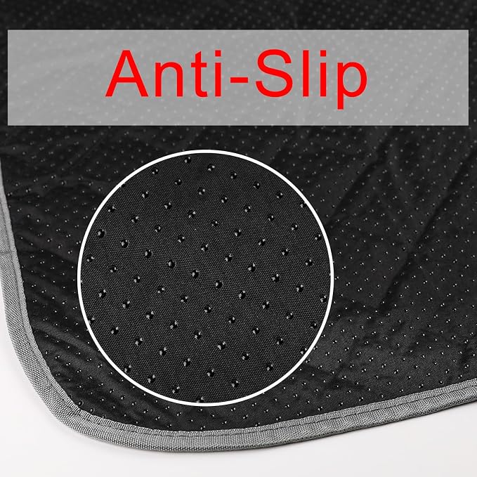 JERIA 2 Pack 72"x 72" Waterproof Non Slip Wee pad，Reusable Washable Pee Pads for Dogs，Absorbent and Leakproof Training Mats for Potty, Bed, Sofa, Potty Training
