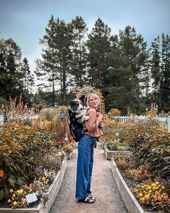 Maxine One Dog Backpack Carrier for Medium Dogs by Little Chonk | Adjustable & Ergonomic Front Facing Dog Carrier Backpack | Built to be Safer | Pet Backpack Carrier Featured in Wired Magazine - Black