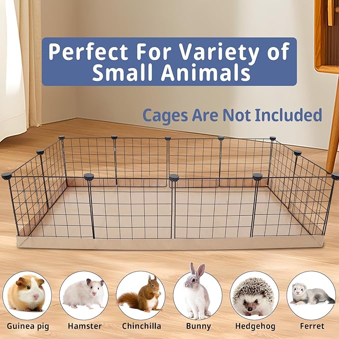 Disposable Guinea Pig Cage Liners, 36"x 24" Large Liner Bag for Guinea Pig Cage Bottom, Water-Resistant Kraft Paper (25 Pack)