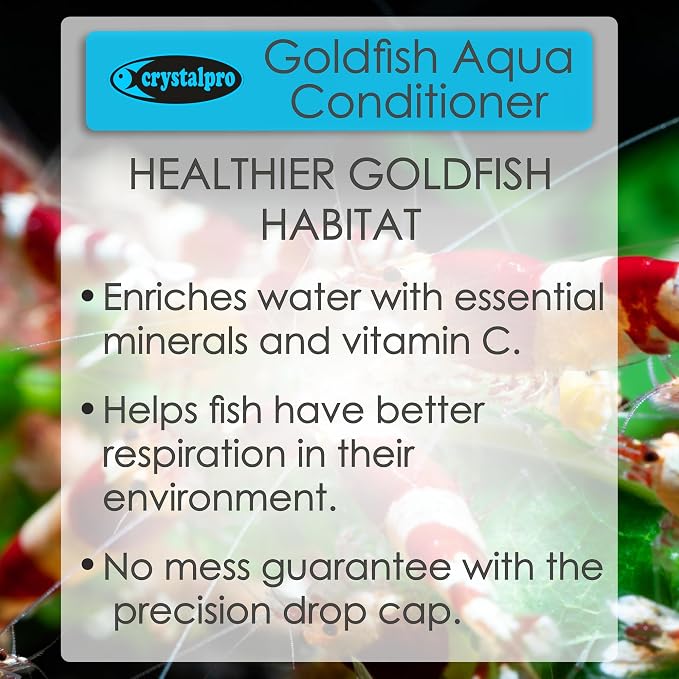 Crystalpro Goldfish Water Conditioner Treats 660 Gallons - Concentrated Goldfish Water Conditioner Neutralizes Chlorine and Ammonia (4.2 Oz-125 ml)