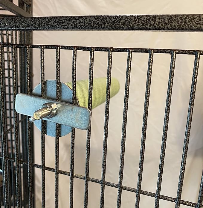 Polly's Pastels Nail Trimming & Beak Conditioning Safety Perch for Cockatiels, Cockatoos, Macaws, Parakeets, Budgies, Parrots and All Other Birds (Green, Large-1 1/2