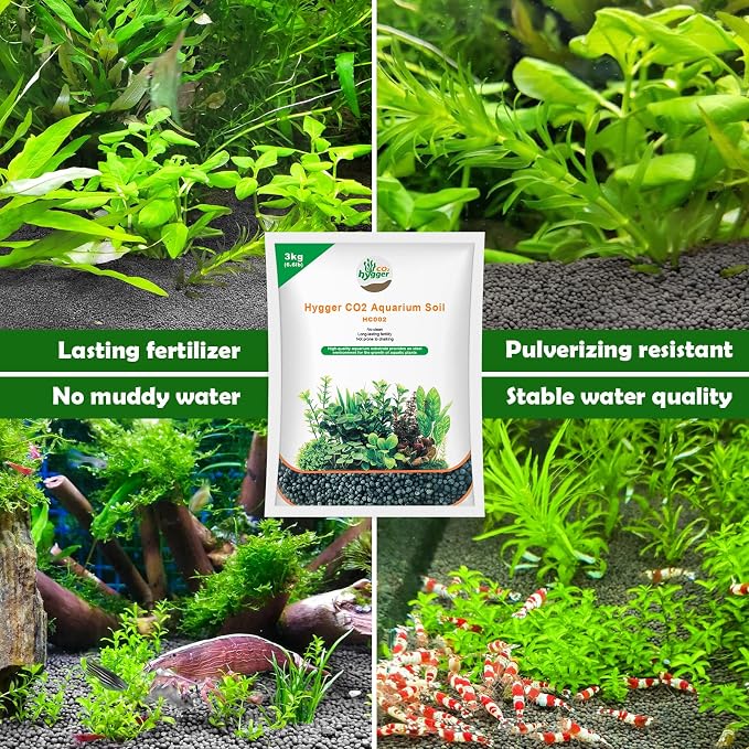 19.8Ib Aquarium Soil Water Grass Mud Fish Tank Aquascaping Aquarium Substrate Soil for Plants and Shrimps,No Need to Wash and No Muddy Water