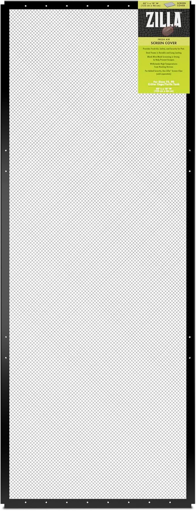 Zilla 11435 Fresh Air Screen Cover, 48-Inch by 18-Inch,Black
