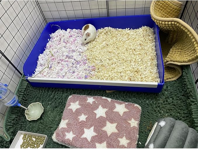 Guinea Pig Litter Box for All C&C and Midwest Cages,Guinea Pig Bedding Litter Box,Guinea Pig Kitchen Area Keep The Guinea Pig Cage Clean and Tidy. (Black, Midwest)