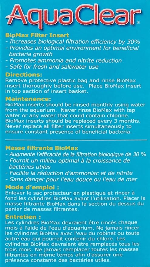 AquaClear 20 BioMax, Aquarium Filter Replacement Media, A1370A1