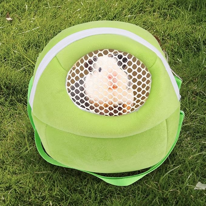 Hypeety Pet Carrier Bag Pet Sling Carrier Backpack Portable Travel Backpack Breathable Outgoing Bag bonding Pouch for Small Pets Hedgehog Hamsters Sugar Glider Chinchilla Guinea Pig (Green)