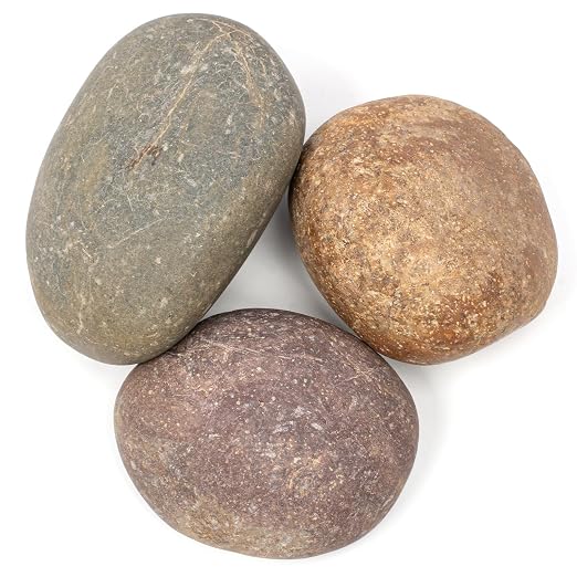 5lbs Natural Large River Rocks, 4"-7" Premium Pebbles, Decorative Stones | Water-Washed, Hand-Picked, for Fish Tank, Garden, Paving, Fountain, Walkways and Outdoor Landscaping Pathways, Backyard