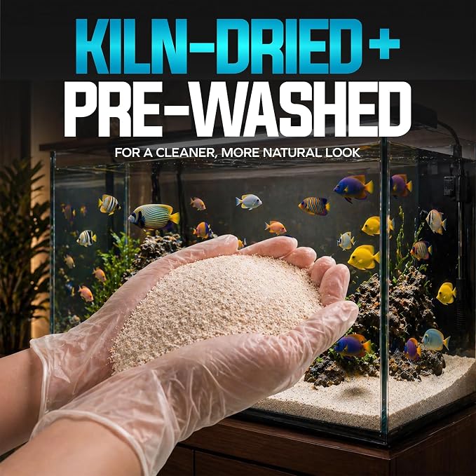 Aqua Joe 50 lb Aquarium Sand for Freshwater & Saltwater Tanks, AQASND50