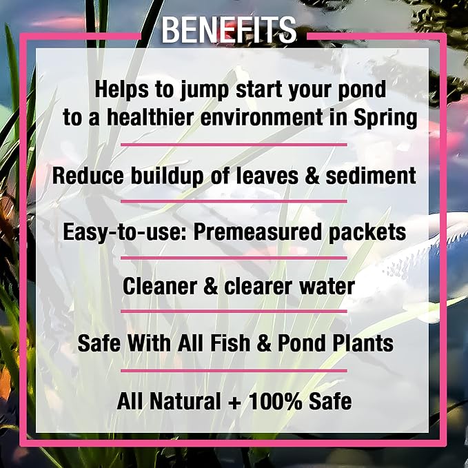 MICROBE-LIFT 10XSSCX1 Spring and Summer Pond and Outdoor Water Garden Cleaner, Safe for Live Koi Fish, Plant Life, and Decor, 16 Ounces