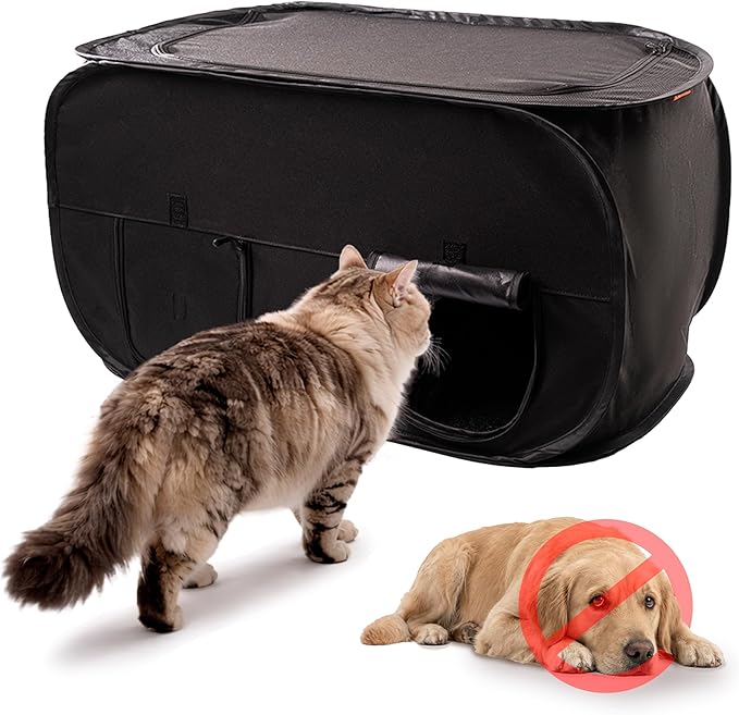 Pexter Cat Litter Box Enclosure, Dog Proof, Discreet and Hidden Litter Box, Kitty Litter Trap Design with Easy-Clean Feature, Scoop and Deodorizer Storage Pockets, Lightweight and Waterproof