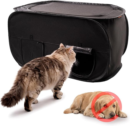 Pexter Cat Litter Box Enclosure, Dog Proof, Discreet and Hidden Litter Box, Kitty Litter Trap Design with Easy-Clean Feature, Scoop and Deodorizer Storage Pockets, Lightweight and Waterproof