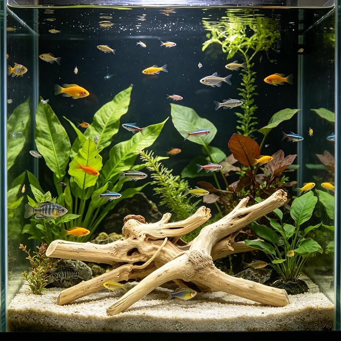 10 Pcs Large Natural Spider Wood for Aquarium 4-6", Aquarium Drift Wood, Assorted Size Spider Wood, Twisted Branches Trunk for Fish Tank, Aquascaping, Reptile Climbing Branch, Terrarium Decor