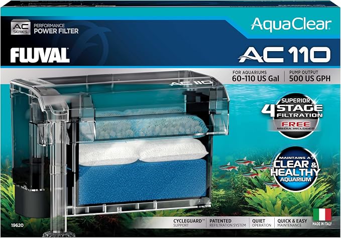 AquaClear 110 Power Filter, Fish Tank Filter for 60- to 110-Gallon Aquariums