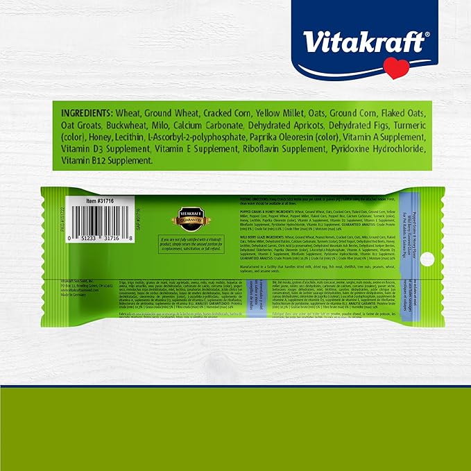 Vitakraft Crunch Sticks Guinea Pig Treat - Triple-Baked Guinea Pig Chews with Natural Wood Center - Crunchy & Nutritious Treats for Small Animals (Wild Berry and Honey, Pack of 6)