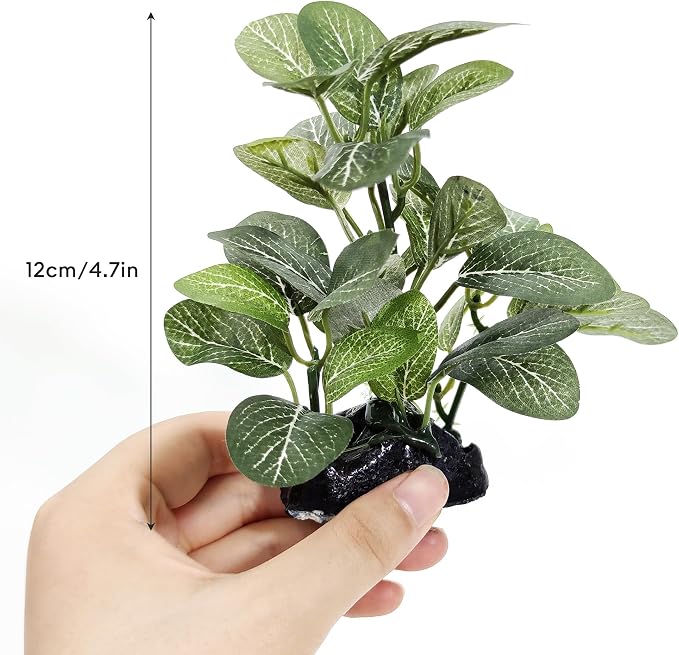 5PCS Artificial Fish Tank Plants Silk Aquarium Plant Silk Plants for Betta Fish Small Betta Fish Tank Grass Aquatic Decorations