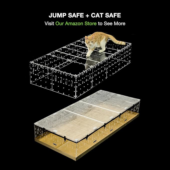 GuineaLoft™ Model-A Acrylic Guinea Pig Cage - Large 4x2ft Expandable C&C Cage, Works Also for Small Roaming Animals Like Rabbits, Button Quails, Hedgehogs