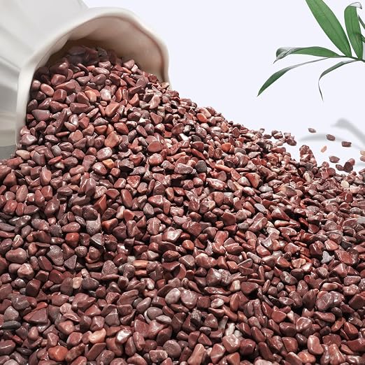 NUPICK 12 lbs Pebbles for Indoor Plants, 1/5 Inch Pea Gravel for Fish Tank | Polished Decorative Rocks for Succulent, Natural River Stones for Vases, Cactus, Landscaping, Bird Bath, Aquarium, Red