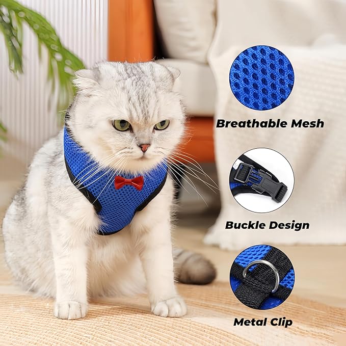 3 Pack Chicken Harness and Leash Set Adjustable Hen Vest with Matching Belt Breathable Mesh Training Harness Pets Leash for Hens Duck Goose Small Pet-Green&Purple&Blue,M