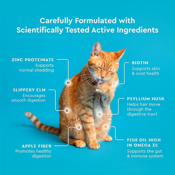 VetIQ Hairball Treatment for Cats, Hairball Remedy Crunchy and Creamy Cat Treats for Furball Control and Relief, Chicken Flavor, 3.7oz