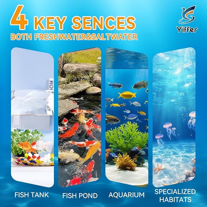 8-Way Aquarium Test Strips with Ammonia 75 Strips | Test Ammonia,pH, Total Alkalinity, Carbonate, Hardness, Free Chlorine, Nitrate and Nitrite for Fish Tanks & Ponds
