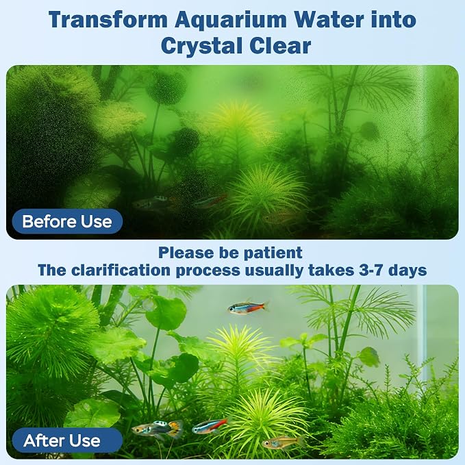 Aquarium U-V Filter for Green Water, Fish Tank Filter with U-V Light & Timer, Turtle Tank Filter with Dual Outlet & Aeration, for 60-150 Gallon Freshwater & Saltwater