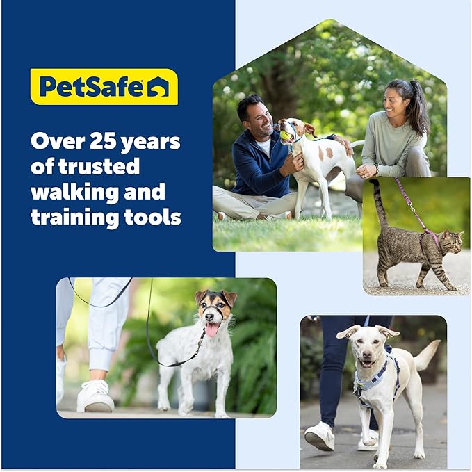 PetSafe Easy Walk Comfort No-Pull Dog Harness - Better Walk Training Harness - Full Body Padded Design - Durable Fabric - 5 Point Adjustable Fit - Everyday Leash Training - Blue - Large