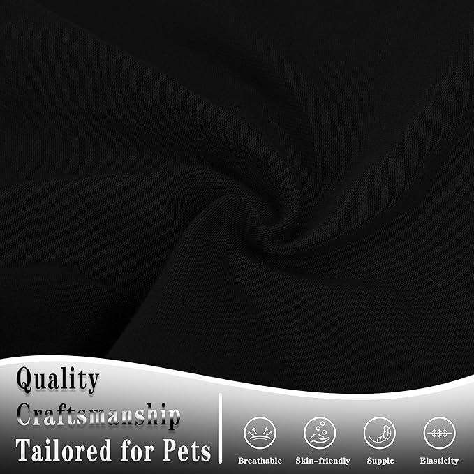 Stylish Cotton Dog Shirt with Print, Soft & Breathable, All-Season Comfort, Fits Most Breeds - Perfect Pet Apparel for Small, Medium, Large Dogs.Black&XL