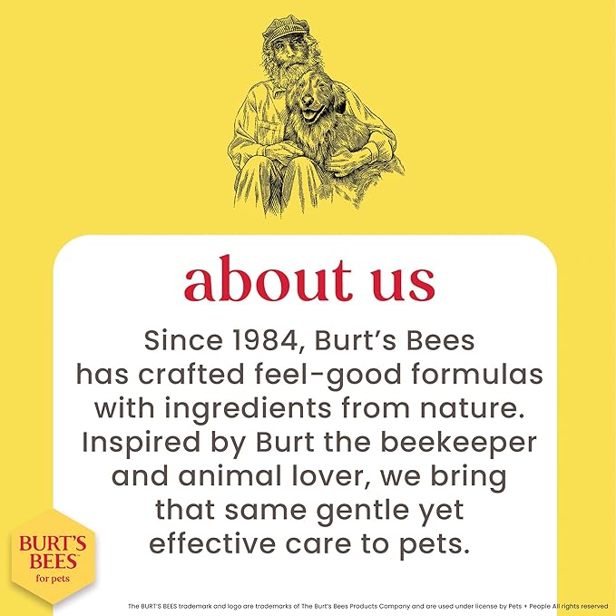 Burt's Bees for Pets Hypoallergenic Cat Shampoo with Shea Butter and Honey, Gentle Formula for Indoor Cats with Dry or Sensitive Skin, pH Balanced, Fragrance-Free, 10 Fl Oz