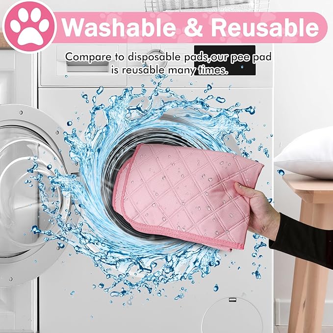 Siedihit Dog Cat Playpen, Puppy Pet Playpen Indoor for Dog Crate Tent Cage Outdoor, Portable Pop Up Dogs Enclosure Kennel with Carrying Case for Dogs/Cats/Rabbits (Pink with Pad, Medium)