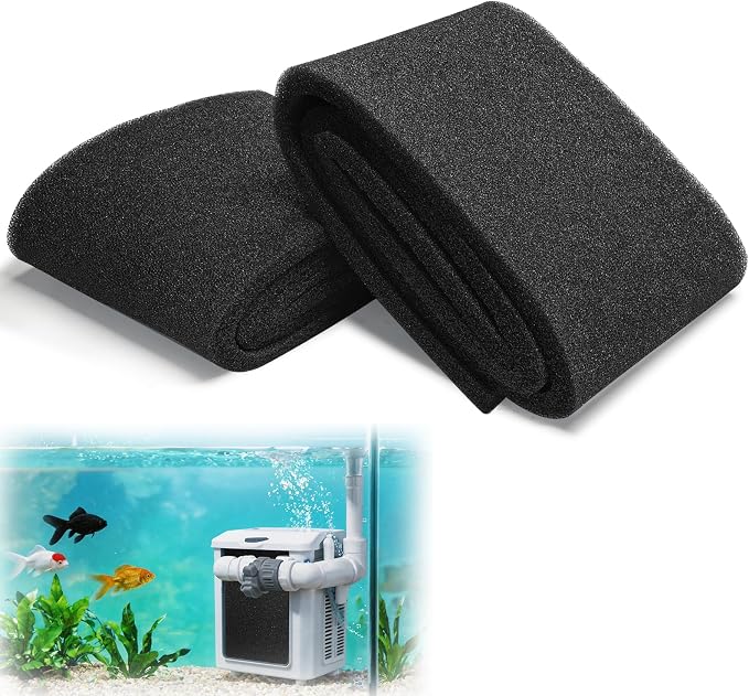 72"x10.5" Aquarium Filter Pad 30PPI, 2PCS Bio Filter Media Foam Pad, Polyurethane Foam Sheet Cut to Fit for Fish Tank, Sump, Pond