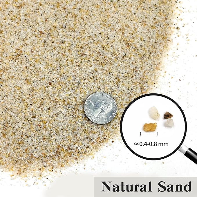 FANTIAN 20 lbs Aquarium Silica Sand. 0.4-0.8 mm Mini Gravel Substrate for Fish Tank, Plants Potted, Fire Pits, Candle, Vase Filler and Crafts