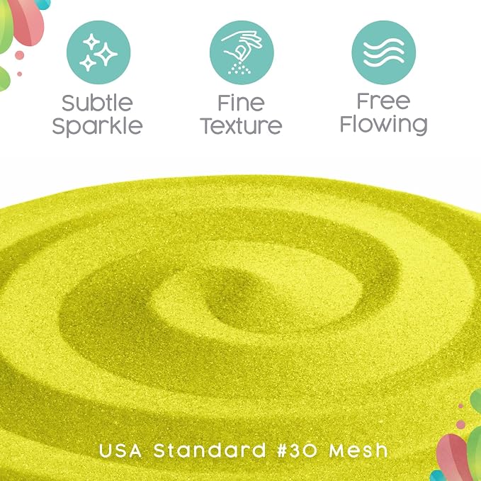 Sunbeam Yellow Unity Sand, 1 LB (16 oz), Colored for Weddings, Vase Filler, Home Décor, Craft, Aquarium, and More