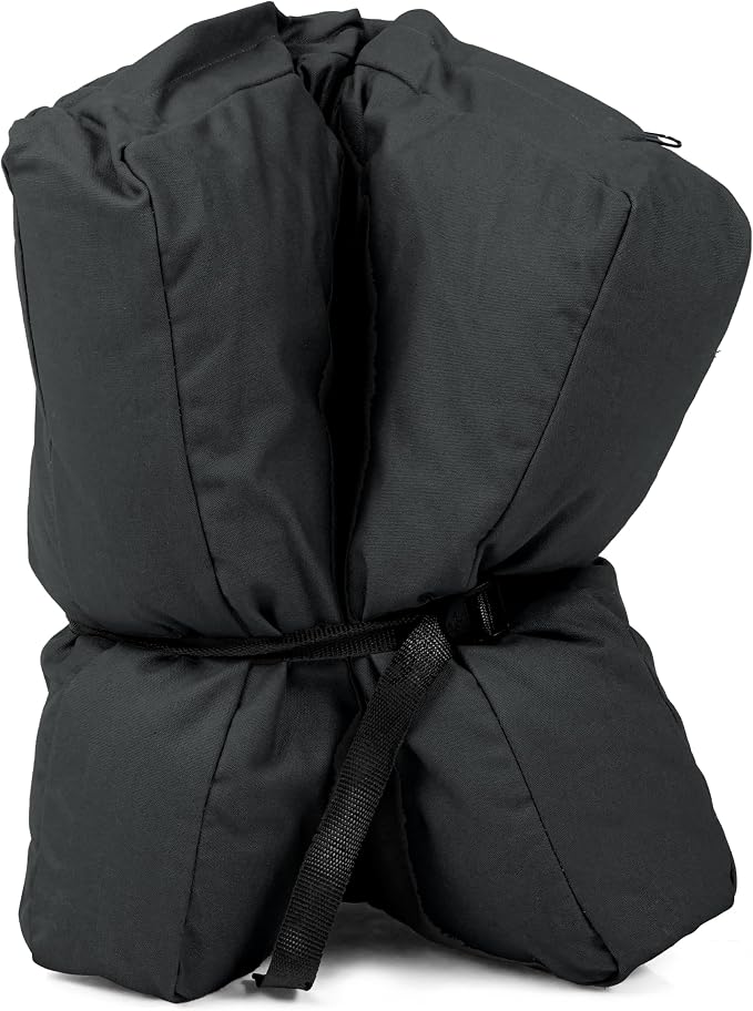 WHITEDUCK Outdoor Dog Bed Heavy-Duty 12oz Canvas, Water-Repellent Cotton, Machine Washable Removable Cover with Full-Length Zipper, Dog Bed for Large Dogs & Crate, (Black) 36" Lx27 Wx4.3 th (L)