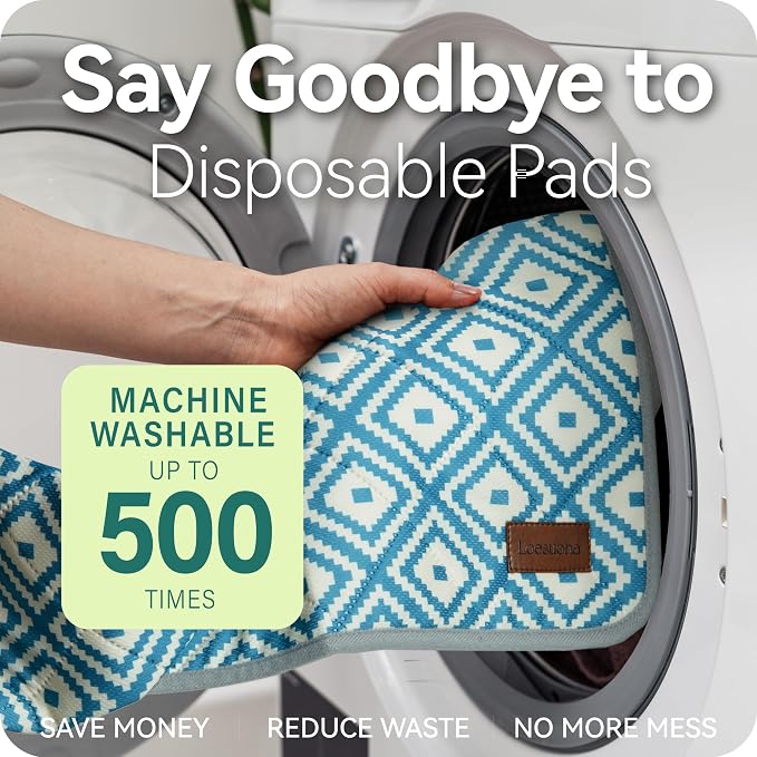 Washable Pee Pads for Dogs , Ultra-Absorbent Reusable Puppy Pads with Waterproof & Non-Slip Backing, Leak-Proof Protection for Dog Training , Crates , Whelping & Playpens ( 48"x65" )