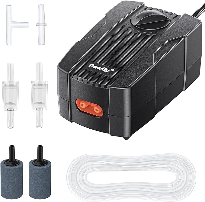 Pawfly 3 Pack Aquarium Sponge Filter Aquarium Air Pump 50 GPH Fish Tank Oxygen Pump