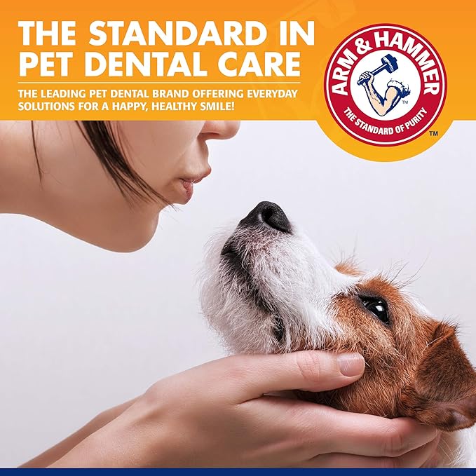 Arm & Hammer for Pets Tartar Control Dog Dental Care Kit, Banana Mint Flavor Toothpaste with Baking Soda, Double-Sided Toothbrush and Finger Brush Included, 2.5 Oz, 3-Piece - 48 Pack